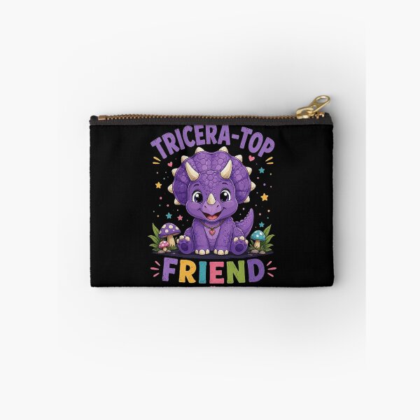 Item preview, Tricera‑Top Friend – Cute Purple Dinosaur Cartoon Illustration designed and sold by Dogandesighn.