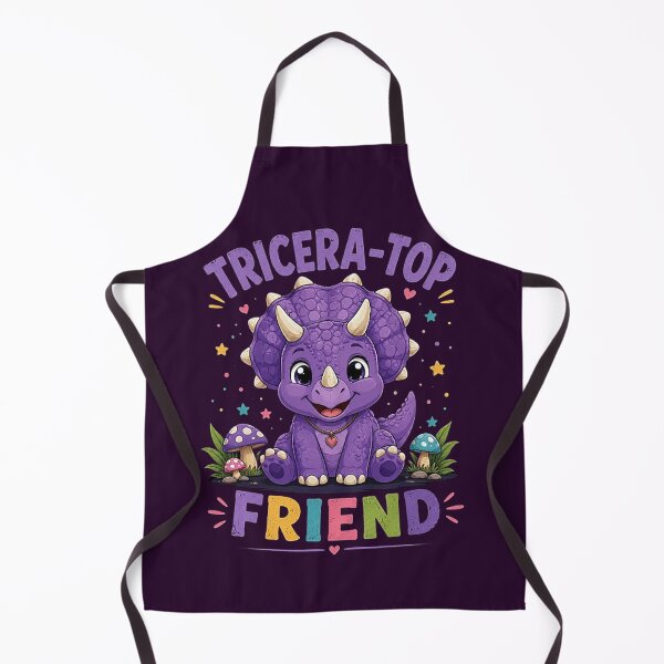 Item preview, Tricera‑Top Friend – Cute Purple Dinosaur Cartoon Illustration designed and sold by Dogandesighn.