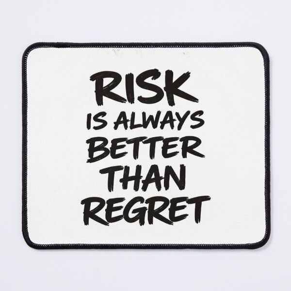 Item preview, Risk Always Better Than Regret – Bold Motivational Quote designed and sold by aloksahu123.