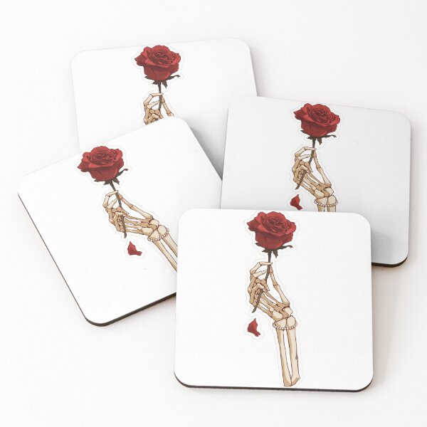Item preview, Skeleton Hand with Rose Dark Romantic Goth Art designed and sold by DreamelleStudio.