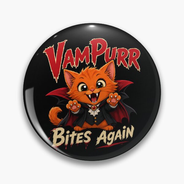 Item preview, Vampurr Bites Again Funny Cat designed and sold by TheEndDesign.