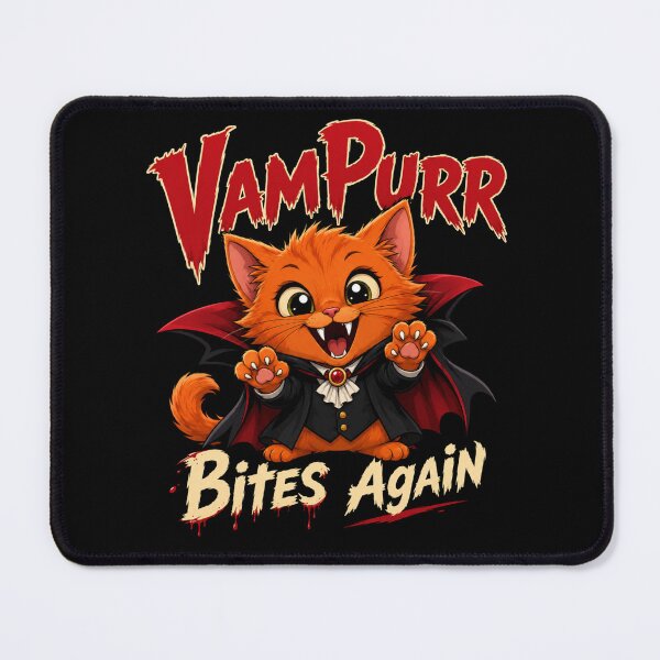 Item preview, Vampurr Bites Again Funny Cat designed and sold by TheEndDesign.