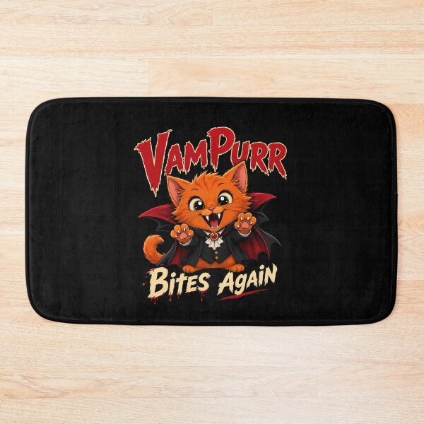 Item preview, Vampurr Bites Again Funny Cat designed and sold by TheEndDesign.