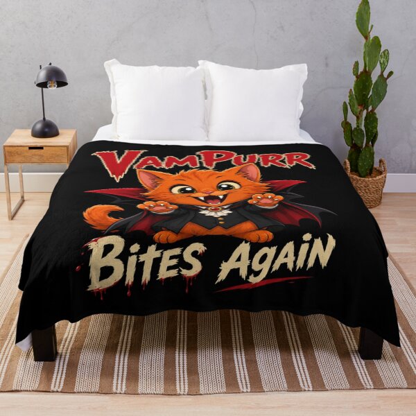 Item preview, Vampurr Bites Again Funny Cat designed and sold by TheEndDesign.