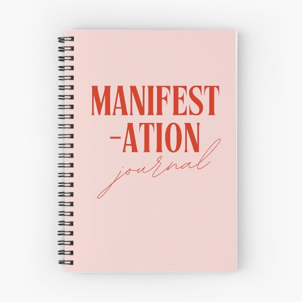 Item preview, Manifestation Journal - Trendy Aesthetic Pink & Red Typography designed and sold by MiaBellaGirl.