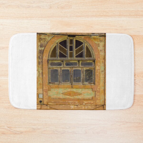 Item preview, Weathered Arch Window With Peeling Paint On A Vintage Building Facade designed and sold by Nmallia.