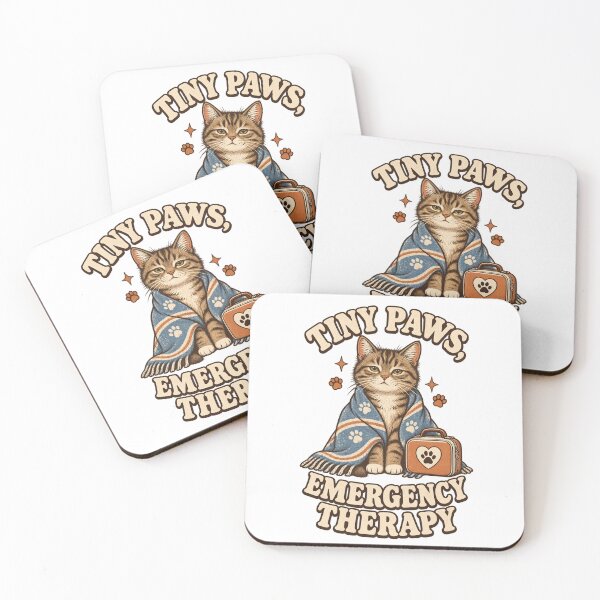Item preview, Tiny Paws Emergency Therapy Shirt, Funny Cat Therapy T-Shirt, Retro Cat Lover Gift, Emotional Support Cat Tee, Mental Health Humor designed and sold by My Gift Prints LLC.
