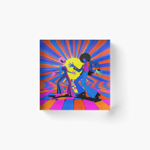 Item preview, Alien and Afro Man on The Disco Floor designed and sold by Mike Kiev art.
