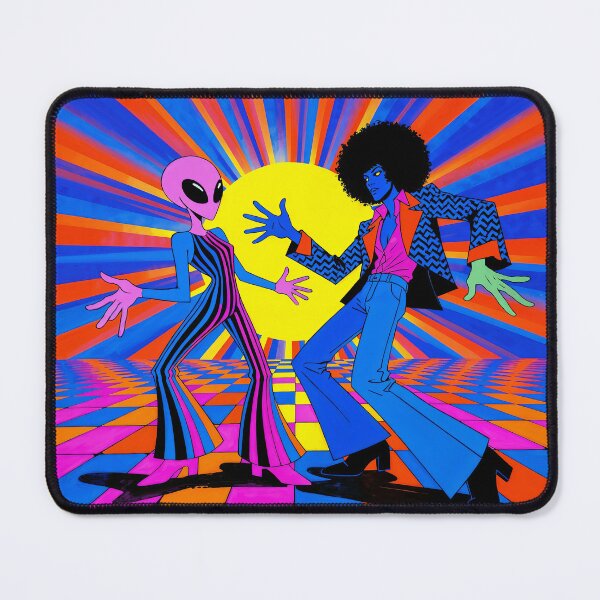 Item preview, Alien and Afro Man on The Disco Floor designed and sold by Mike Kiev art.
