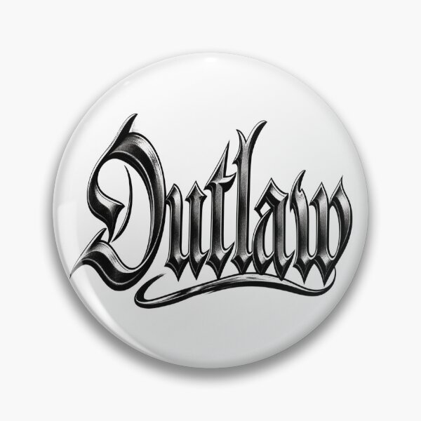 Item preview, Outlaw lettering Biker Rocker Motorcycle designed and sold by Legacy Apparel Co..