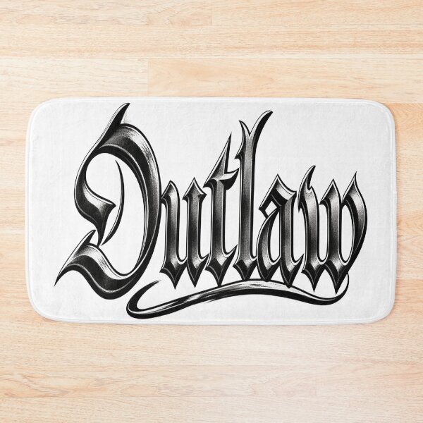 Artikelvorschau, Outlaw Schriftzug Biker Rocker Motorrad entworfen und verkauft von Legacy Apparel Co..