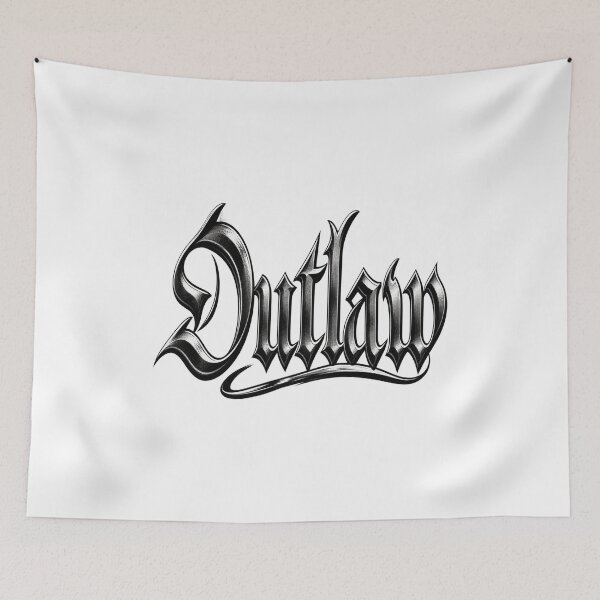 Item preview, Outlaw lettering Biker Rocker Motorcycle designed and sold by Legacy Apparel Co..