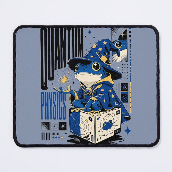 Item preview, Quantum Physics Frog Wizard Graphic Poster T-Shirt | Cute Science Professor Toad STEM Teacher Gift Blue Gold Anime Art designed and sold by illeN-Art-World.