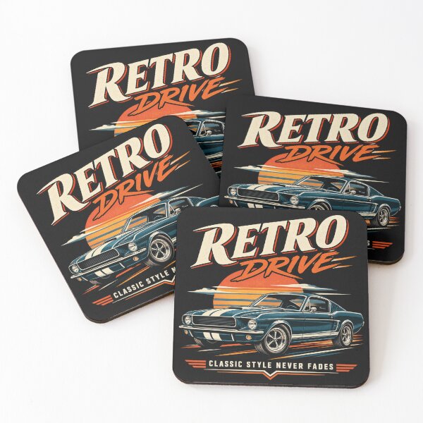 Item preview, Retro Drive – Classic Muscle Car Vintage Automotive Art designed and sold by Cotton-Vibe.