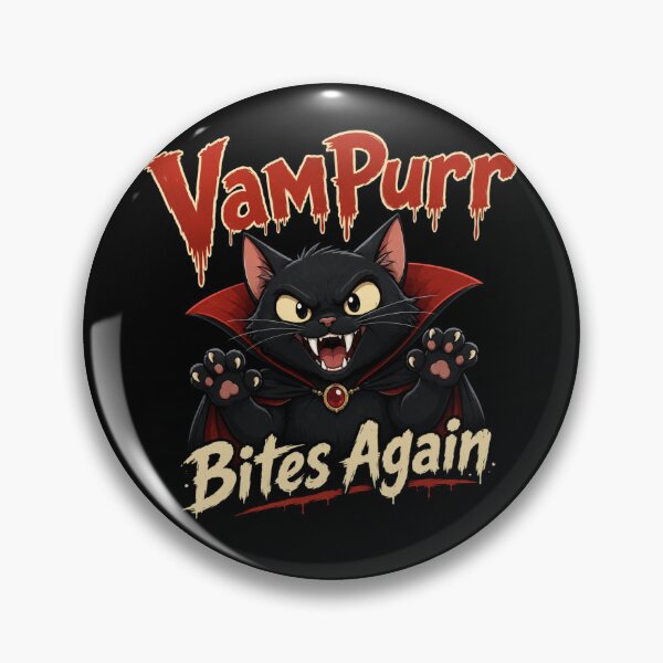 Item preview, Vampurr Bites Again Funny Cat designed and sold by TheEndDesign.