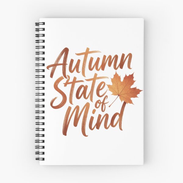 Item preview, Autumn State of Mind – Watercolor Maple Leaf Typography designed and sold by KRStyleClub.