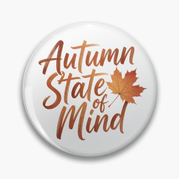 Item preview, Autumn State of Mind – Watercolor Maple Leaf Typography designed and sold by KRStyleClub.