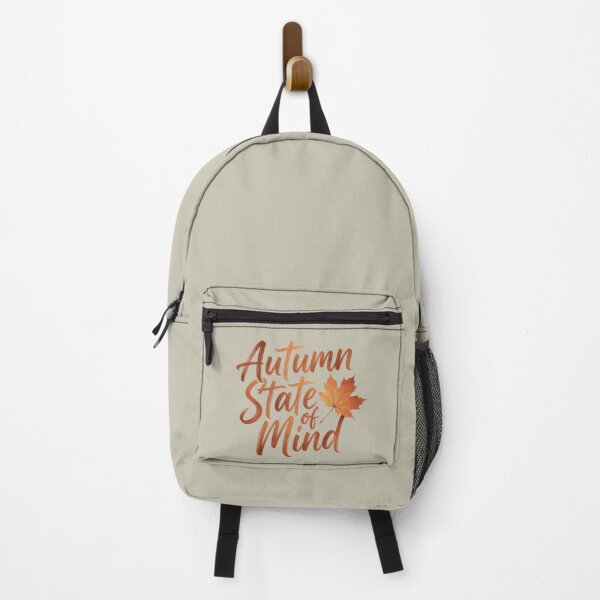 Item preview, Autumn State of Mind – Watercolor Maple Leaf Typography designed and sold by KRStyleClub.