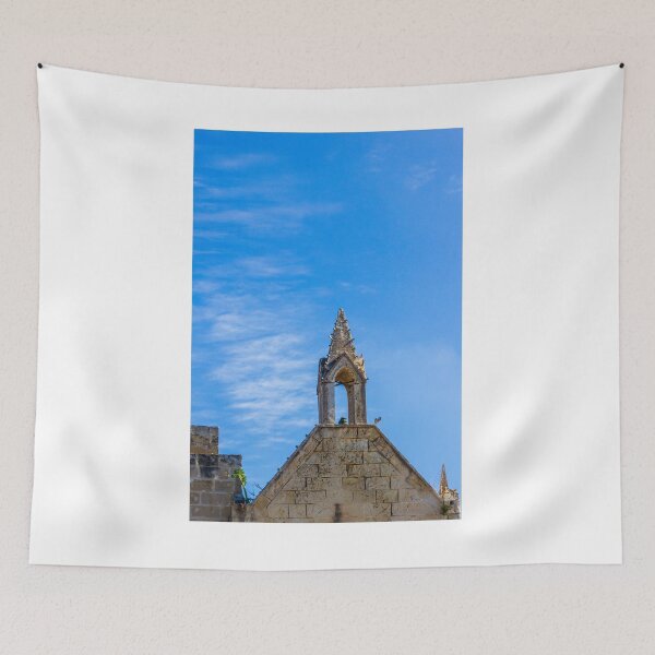 Item preview, Gothic Stone Church Facade With Blue Sky and Historic Architecture in Bright Day designed and sold by Nmallia.
