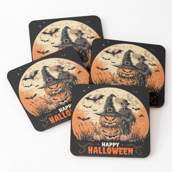 Item preview, Vintage Halloween Scarecrow and Jack-o'-Lantern Pumpkin Retro Horror Art designed and sold by Final Chance Designs⭐️⭐️⭐️⭐️⭐️.