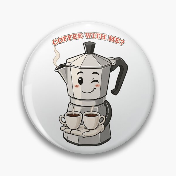 Item preview, Coffee With Me? Retro Moka Pot Date Illustration designed and sold by libanmax.