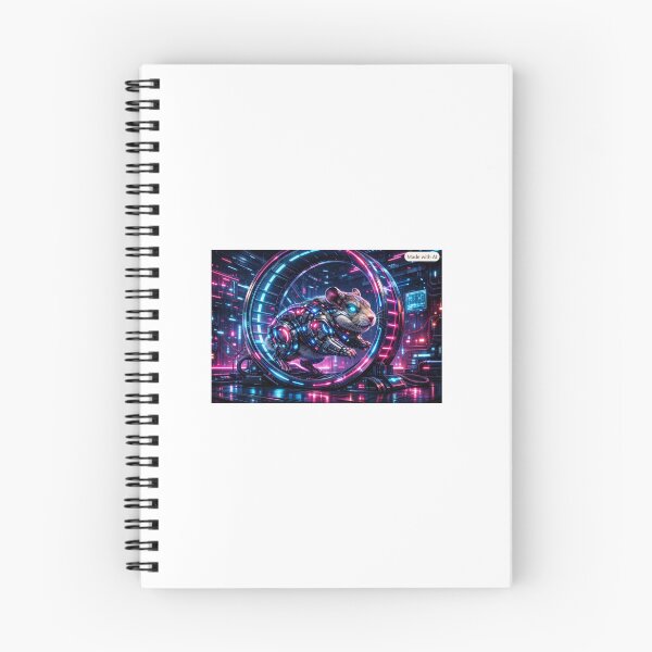 Item preview, Cybernetic Hamster in Neon Wheel – Futuristic Sci‑Fi Art designed and sold by synthesisnft.
