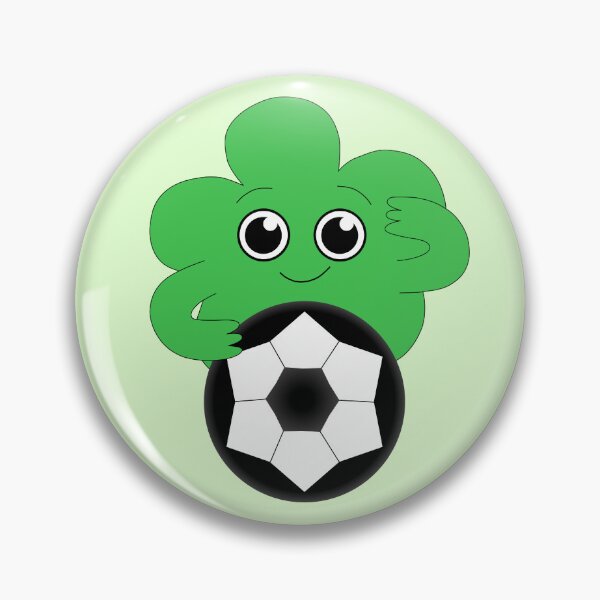 Item preview, Lucky Green Shamrock Soccer Mascot Cartoon Character designed and sold by CreativeArtistL.
