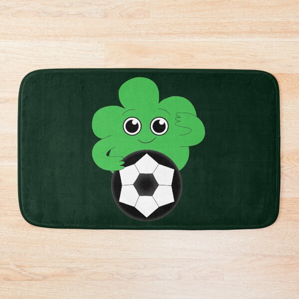 Item preview, Lucky Green Shamrock Soccer Mascot Cartoon Character designed and sold by CreativeArtistL.