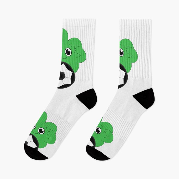 Item preview, Lucky Green Shamrock Soccer Mascot Cartoon Character designed and sold by CreativeArtistL.
