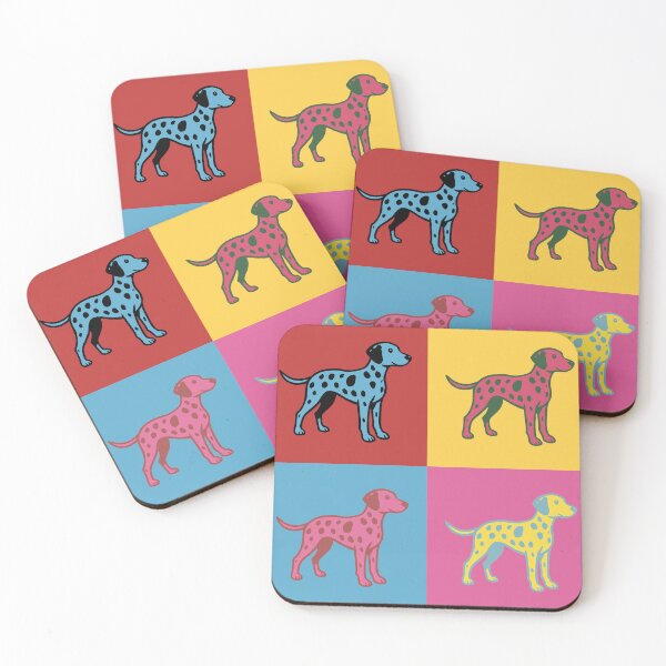 Item preview, Colorful Dalmatian Dog Pop Art – Retro Four Panel Design designed and sold by Avohai!.