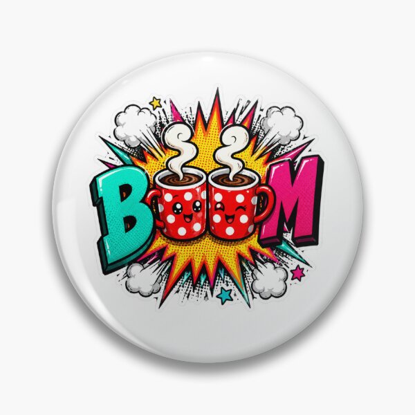 Item preview, Coffee BOOM Pop Art Sticker designed and sold by Pigmentra.