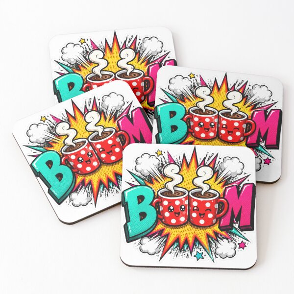 Item preview, Coffee BOOM Pop Art Sticker designed and sold by Pigmentra.