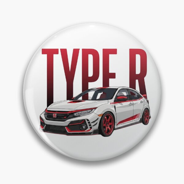 Item preview, Honda Civic Type R FK8 White Red JDM Sports Car Vector Art designed and sold by Motorline44.