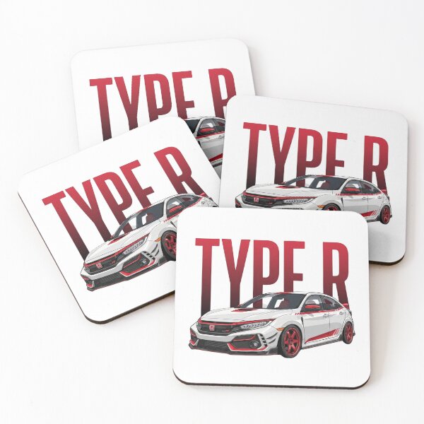 Item preview, Honda Civic Type R FK8 White Red JDM Sports Car Vector Art designed and sold by Motorline44.
