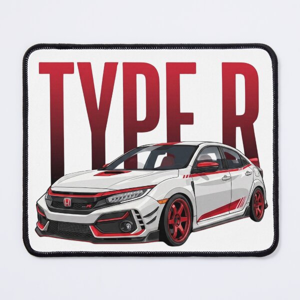 Item preview, Honda Civic Type R FK8 White Red JDM Sports Car Vector Art designed and sold by Motorline44.