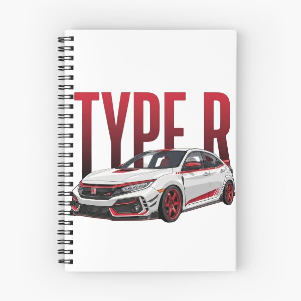 Item preview, Honda Civic Type R FK8 White Red JDM Sports Car Vector Art designed and sold by Motorline44.