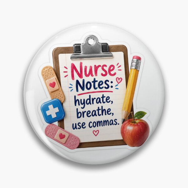 Item preview, Nurse Notes School Nurse Clipboard Sticker designed and sold by SFCircus.