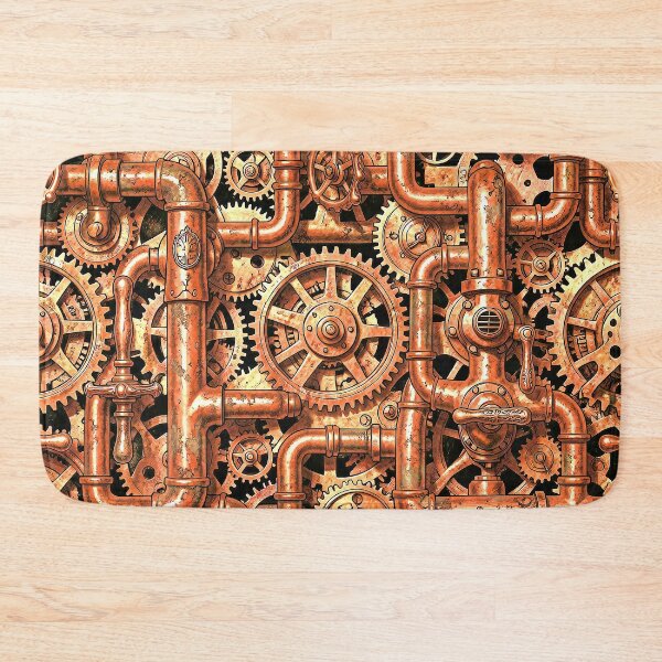 Item preview, Steampunk Copper Pattern designed and sold by Retro Art Factory.