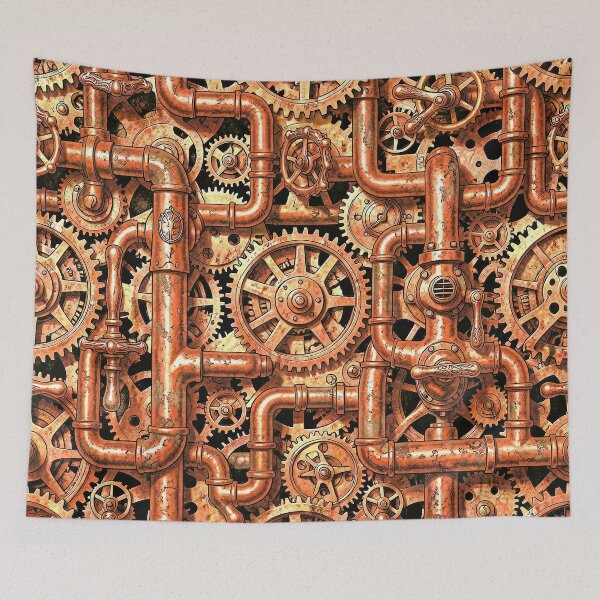 Item preview, Steampunk Copper Pattern designed and sold by Retro Art Factory.