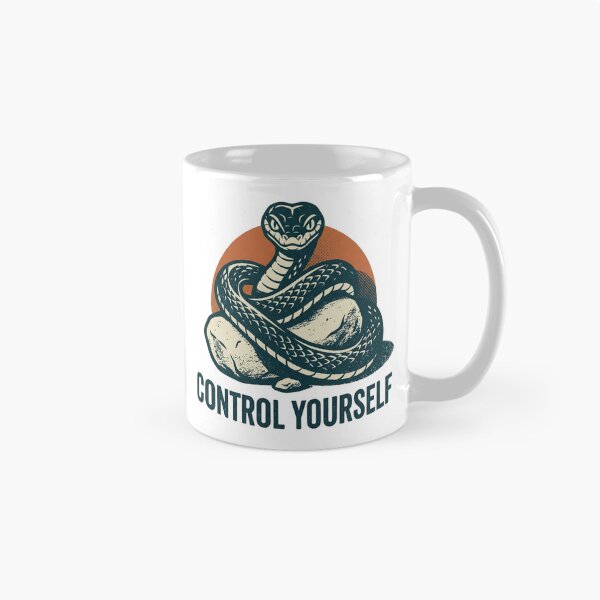 Item preview, Control Yourself – Stoic Snake Illustration designed and sold by Dogandesighn.
