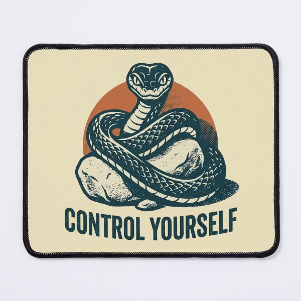Item preview, Control Yourself – Stoic Snake Illustration designed and sold by Dogandesighn.