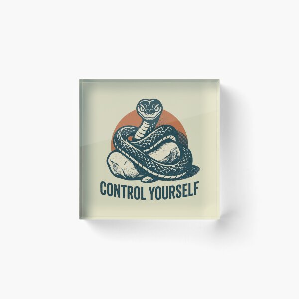 Item preview, Control Yourself – Stoic Snake Illustration designed and sold by Dogandesighn.