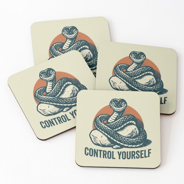 Item preview, Control Yourself – Stoic Snake Illustration designed and sold by Dogandesighn.