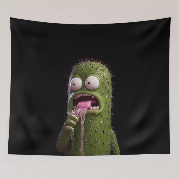 Item preview, Gross Eating Cactus Character Meme | Funny Cartoon | Drooling Design designed and sold by MakersFolly.