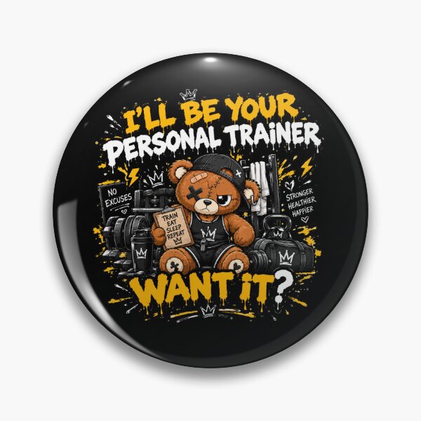 Artikelvorschau, Ich bin dein persönlicher Trainer: Trainiere, iss, schlafe, wiederhole, Bär entworfen und verkauft von Ekstrashop.