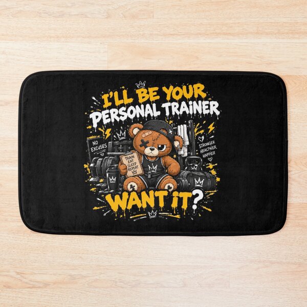 Item preview, I'll Be Your Personal Trainer: Train Eat Sleep Repeat Bear designed and sold by Ekstrashop.