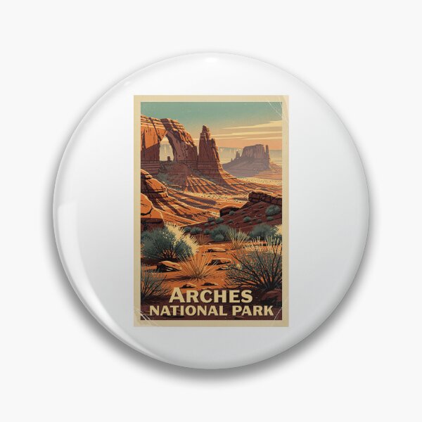 Item preview, Arches National Park Vintage Travel Art designed and sold by Teelogic.