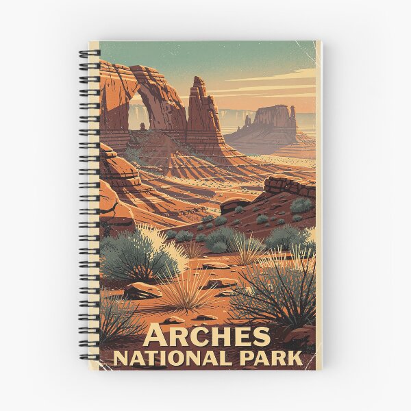 Item preview, Arches National Park Vintage Travel Art designed and sold by Teelogic.