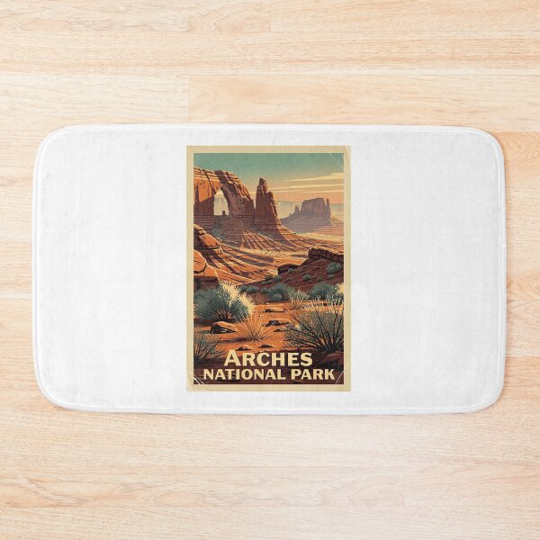 Item preview, Arches National Park Vintage Travel Art designed and sold by Teelogic.