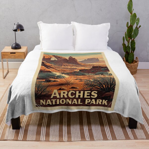 Item preview, Arches National Park Vintage Travel Art designed and sold by Teelogic.